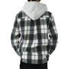 Cross border new fashionable European and American men's foreign trade leisure hooded plaid shirt jacket men's stock