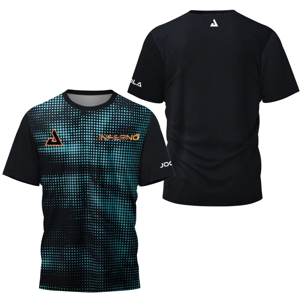 New fashionable and casual mens summer table tennis club logo print,mens badminton tennis brand, quick drying, short sleeved top