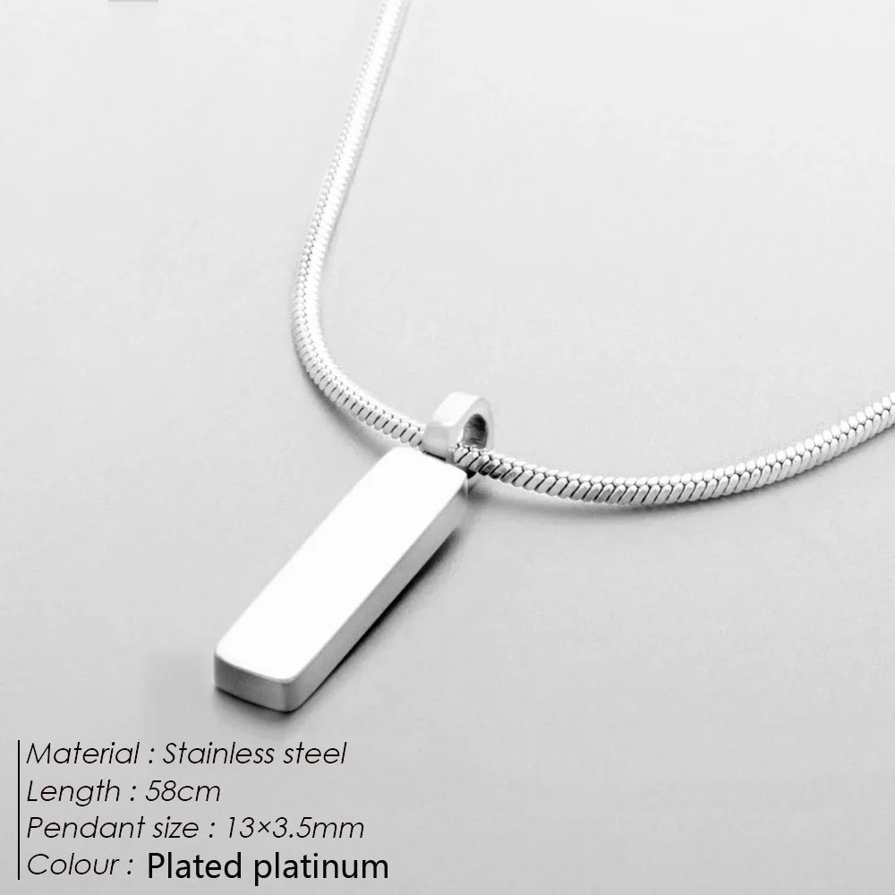 Men's stainless steel jewelry golden pendant Cuban chain necklace waterproof and non fading quality jewelry sold directly