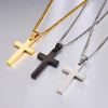 Men Simple Cross Pendant Alloy Necklace Chain Jewelry Christmas Day Gift Simple Cross Stainless Steel Necklace Titanium Steel