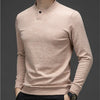 High-quality Men's Long-sleeved T-shirt, Casual, Versatile Men's Daily Henley Shirt, Autumn Thickened Men's O-neck Undershirt.