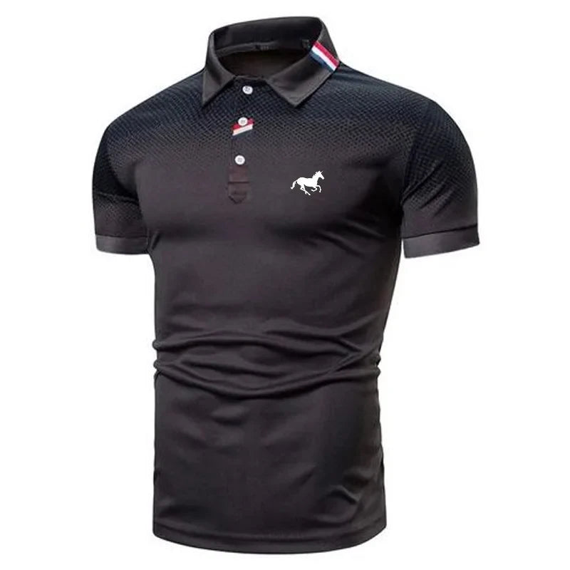 New Summer Men's Fashion Print Short Sleeve Polo Shirt Casual Breathable Pullover Polos T-shirt Tops Sports Men Clothing