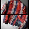 Minglu Red Male Jackets Luxury Spring Autumn Stand Collar Plaids Men's Coats Fashion Slim Fit Single Breasted Man Jackets 5XL