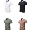 Summer men's POLO shirt, ice silk quick drying short sleeved pure cotton T-shirt, solid color business lapel half sleeved top