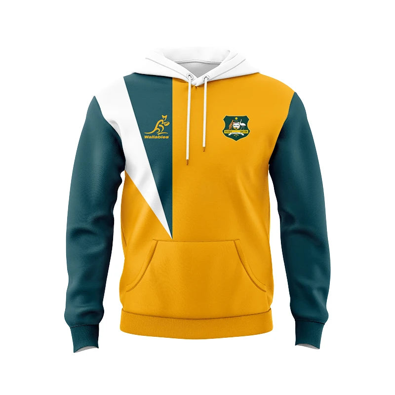 New Australian Retro Hoodie Sweater Rugby Jersey Australian Rugby Jersey Comfortable and Good-looking Nostalgic Hooded Jacket