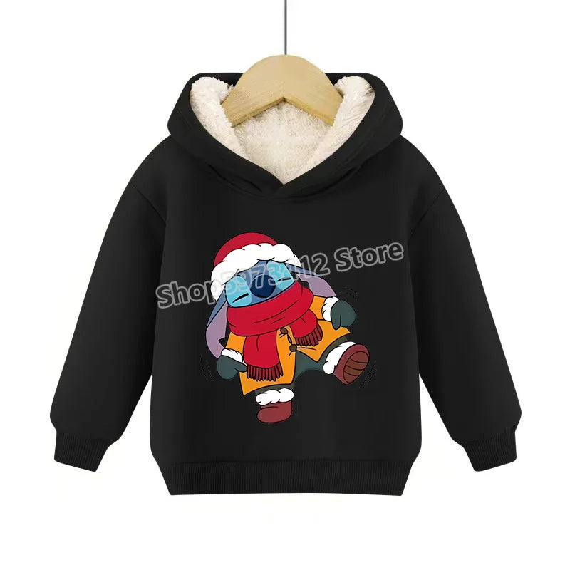 Lilo & Stitch Child Hoodies Hoodies Sweatshirts Long Sleeves Cute Cartoon Printing Fashion Casual Boys and Girls Christmas Gifts