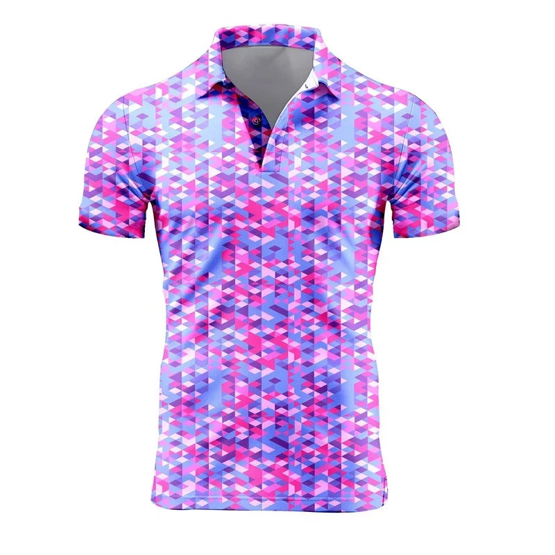 Mens Retro Short Sleeve Polo Shirts 3d Full Print Flower T Shirts For Men Summer Casual Oversized Tee Shirt Tops Blusa Masculina