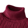 High Neck Solid Color Pullover Knitted