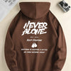 Everyday Versatile Street Hooded Sweatshirt Men's Letter Printed Hoodie Spring and Autumn Casual Outerwear Long Sleeve S-3XL