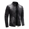 ABOORUN Fleece Denim Jacket Men Streetwear Motorcycle Biker Coats Slim fit Jackets Male Clothes