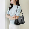 Solid Soft Leather Handbag for Women Casual Crossbody Bag for Daily Commute Multi Compartment Zipper Shoulder Bags Female Sac