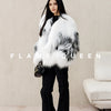 ZVAQS Natural Raccoon Fur Coat Women Winter Luxury Clothes White V Neck Fur Jacket Old Money Style Outerwears 2024 шуба женская