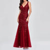 Elegant Fashionable V-neck Sequin Dress Socialite Stylegown Summer Cross-border Hot Selling Dress Sleeveless