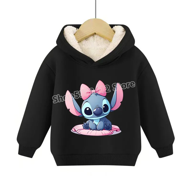 Lilo & Stitch Child Hoodies Hoodies Sweatshirts Long Sleeves Cute Cartoon Printing Fashion Casual Boys and Girls Christmas Gifts