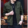 Thin Men's Jacket Korean Style Fashion Stand Collar Spring Autumn Cargo Jacket Coat