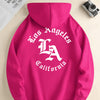 Men's new fashion hoodie, casual daily drawstring hooded sweatshirt, monogrammed, front kangaroo pocket, men's jacket