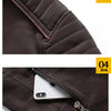 Plus Fleece Splicing European Leather jacket