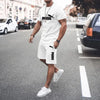 Men's clothing short-sleeved T-shirt + five-point shorts 2-piece set tracksuit fashion jogging casual Men's sets