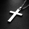 Men Simple Cross Pendant Alloy Necklace Chain Jewelry Christmas Day Gift Simple Cross Stainless Steel Necklace Titanium Steel