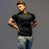 Summer New Fitness Clothes Coach Sports T-shirt Muscle Tights Men High Elastic Training Clothes Short Sleeve Fitness Clothes Men