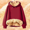 Autumn and Winter New Hooded Lamb Fleece Hoodie Solid Color with Thick Fleece for Men and Women, Warm and Casual Versatile