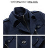 Men's Autumn/Winter Business Woolen Overcoat Fashionable Double Collar Anti-Cold Nestle Jacket Cross-Border Woolen Overcoat