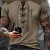 Summer Casual Men's T-Shirt 3d Printed Henry Shirts English Letter Pattern Tees Tops Vintage Round Neck T-Shirt Men's Clothing