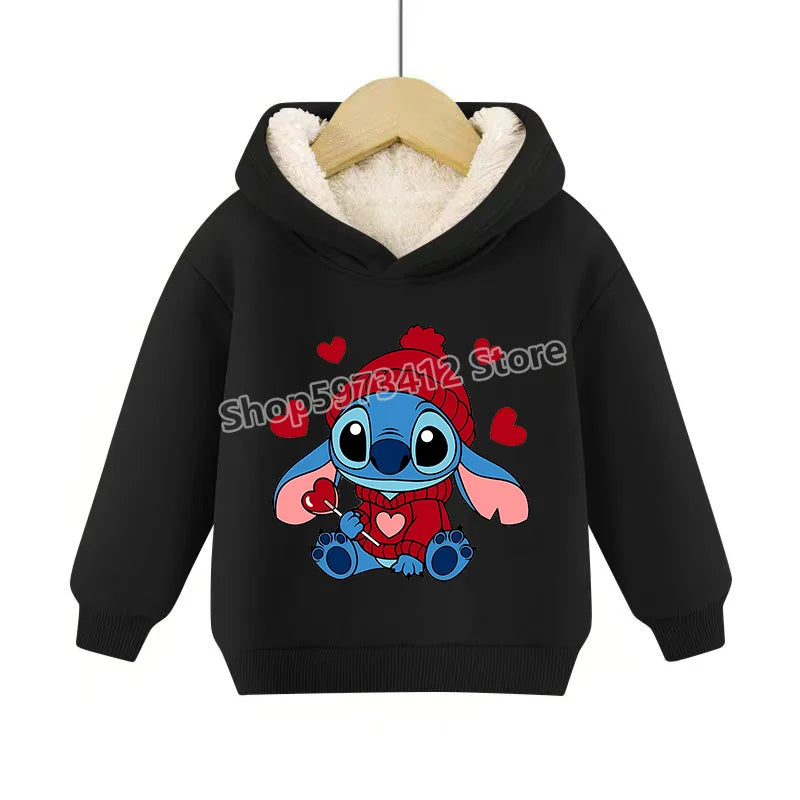 Lilo & Stitch Child Hoodies Hoodies Sweatshirts Long Sleeves Cute Cartoon Printing Fashion Casual Boys and Girls Christmas Gifts