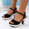 Sandals Women Summer 2025 Platform High-heeled Elegant Comfortable and Elegant Fashion Black Offer