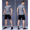 Summer High Elastic t-Shirt Men Breathable Ice Silk t Shirt Short Sleeve Casual Tops Quick Dry Gym Running Shirt Male Clothing