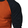 New Men's Casual T-shirt Men's Round Neck Slim Arm Color-blocked Long Sleeve T-shirt European and American Base Shirt