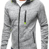 Men's Hoodie with Side Zipper Pockets Thin Wool Solid Color Tracksuit Casual Everyday Outdoor Hooded Tracksuit Long Sleeves