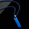 Simple Trendy Clavicle Chain Men Rectangle Bar Geometric Pendant Necklace Fashion Jewelry Decoration Accessories