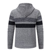 new men's autumn and winter sweater coat trend color matching hooded sweater