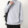 Mens Winter Sweater Thick Warm Knitwear Man Classic Solid Bottom Shirts Men's Pullover White Beige Korean Fleeced Clothes