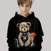 Kids Clothes Boys Hoodies Long Sleeve Cool Bear Print Children Spring Fall Clothes Fashion Outdoor Girl Clothes Pullover Tops