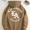 Men's new fashion hoodie, casual daily drawstring hooded sweatshirt, monogrammed, front kangaroo pocket, men's jacket