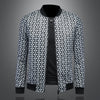 Minglu Flower Allover Printed Stand Collar Men's Jackets High Quality Long Sleeve Spring Autumn Sport Casual Male Outerwear 5XL