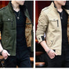 Thin Men's Jacket Korean Style Fashion Stand Collar Spring Autumn Cargo Jacket Coat