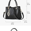 Fashion Stripes Handbags, Women's PU Leather Crossbody Bag, Top Handle Satchel Purse