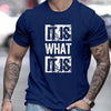 Men's T Shirt Creative Letter Printed Short Sleeve T-shirts Breathable O-Neck Fitness Menwear Men's Top Clothing