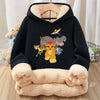 Mufasa Lion King Baby Sweatshirt Thickened Fleece Hoodie Boys Child's Anime Long Sleeve Winter Warm Cashmere Hooded Tops Clothes