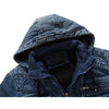 Autumn Winter Mens Hoodied Jackets Casual Style Jeans Jacket Men Outwear Cotton Denim Jackets Mens Coats And Jackets MY232