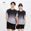 Fitness Clothes Ice Silk Quick Drying T-shirt Suit Men Short Sleeve Running Sportswear Shorts Tracksuit Gym Sports Training Sets