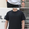 2PCS 100% Cotton Solid T Shirts Men's and Women's Short Sleeve White Tees Casual Breathable Loose Round Neck T-shirt Couple Tops