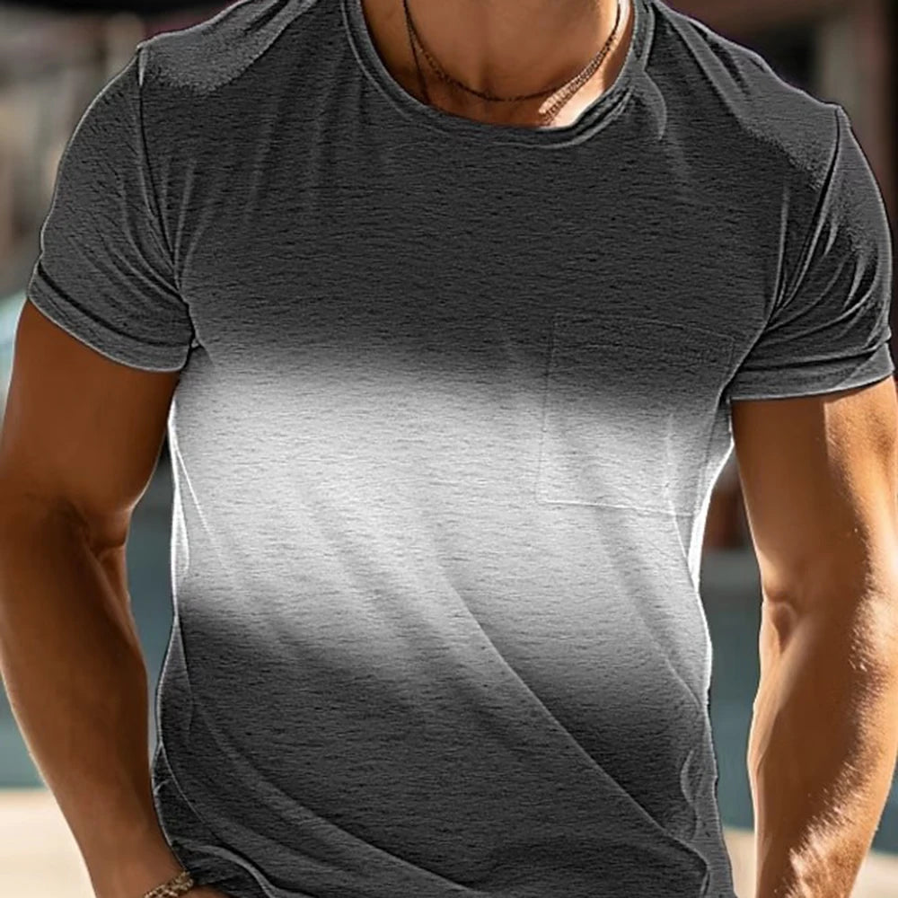 Men's T-Shirt Solid Color Short Sleeve T-Shirt Oversized Shirt Top T-Shirt Men's Fitness 2Xs-6Xl Multi-Color Short Sleeve