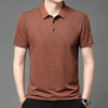 2025Summer New Men's Business Print Short Sleeved POLO Shirt Comfortable and Cool Casual Fashion T-shirt