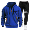 New Men's Autumn Winter Sets Zipper Hoodie+Pants Pieces Casual Tracksuit Male Sportswear warm Clothing Sweat Suit