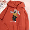 Hip Hop Bear Hoodie Men Los Angeles California Letter Hoodies Streetwear Hip Hop Sweatshirt Street Comfort Hoody Men's Clothing