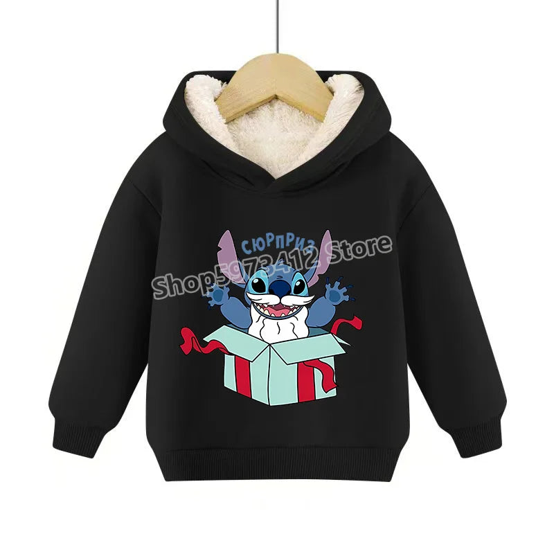 Lilo & Stitch Child Hoodies Hoodies Sweatshirts Long Sleeves Cute Cartoon Printing Fashion Casual Boys and Girls Christmas Gifts